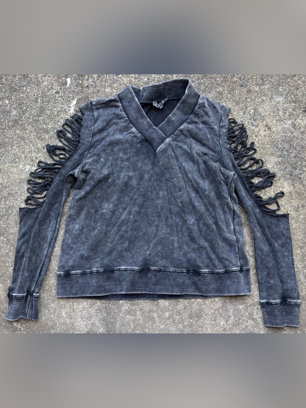POL Black Heather Pullover Top